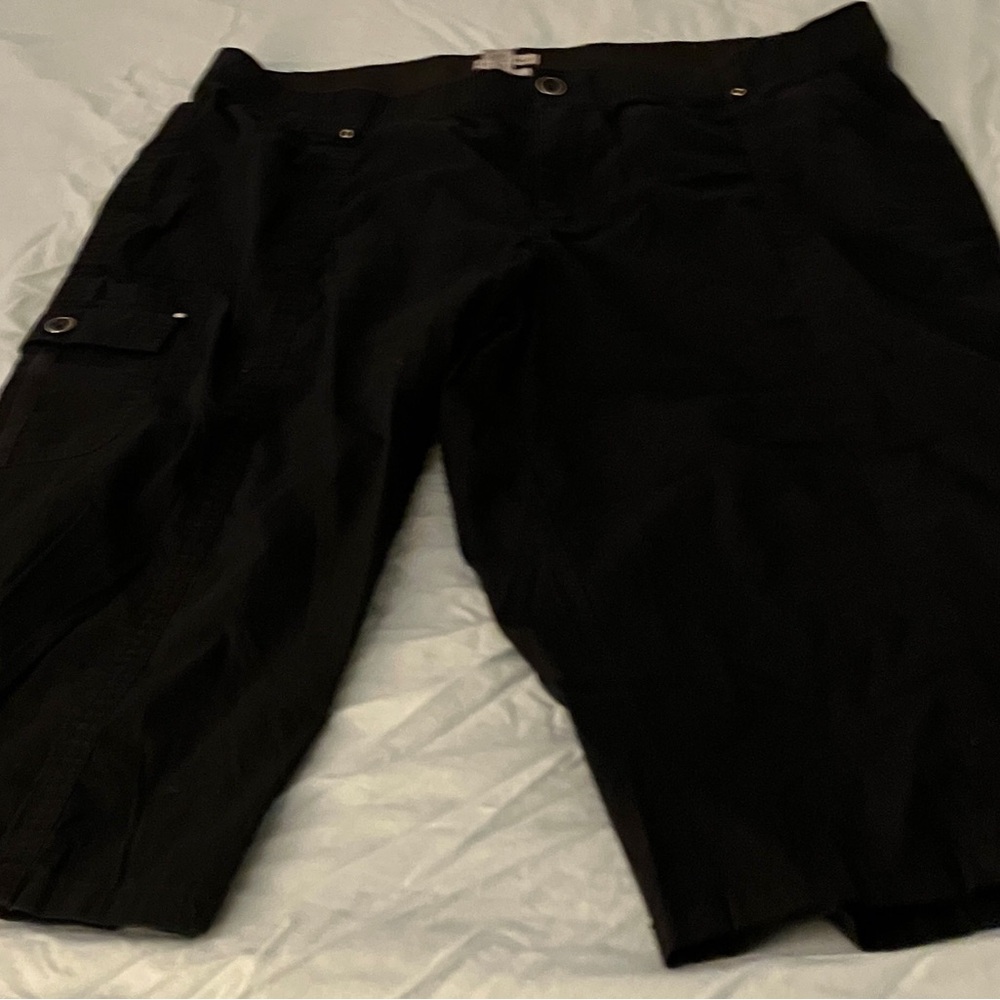 COMFORTWAIST by Catherines 2X (22/24) Cotton Blend Capris - excellent co…